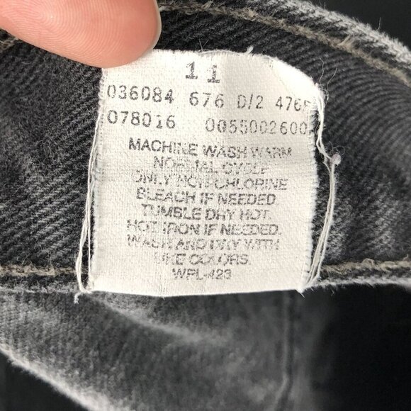 Vintage Levis Men's 550 Relaxed Fit Jeans W42 L30 Black Canada Red Tab Y2k 2001 - Picture 6 of 11